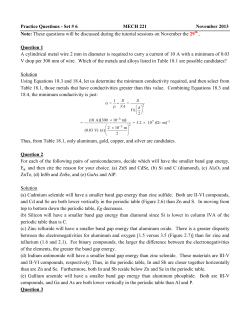 Practice Questions - Set # 6 MECH 221 November 2013 Note