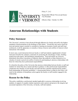 Policy on Amorous Relationships with Students