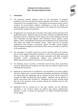 Degree Assessment Guidance