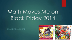 Math Moves Me on Black Friday 2014