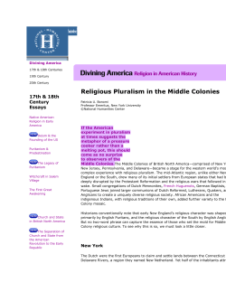 Middle Colonies - Laurel County Schools