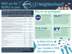 ESIP Type I Members are comprised of federal, academic, and other