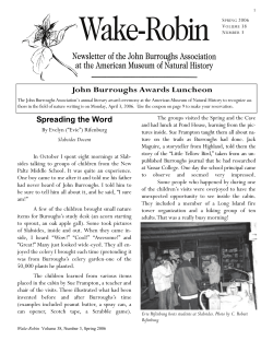 Spreading the Word John Burroughs Awards