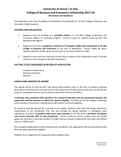 application - College of Business and Economics