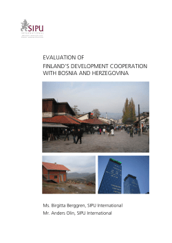 evaluation of finland`s development cooperation with bosnia and