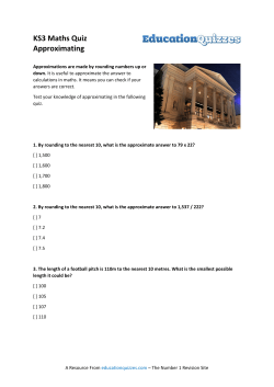KS3 Maths Quiz Approximating