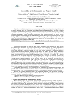 Superstition in the Community and Ways to Stop It