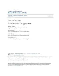 Fundamental Disagreement - Research Showcase @ CMU