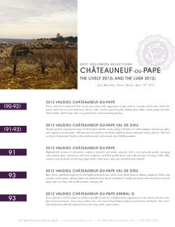 ch&acirc;teauneuf&ndash;du&ndash;pape