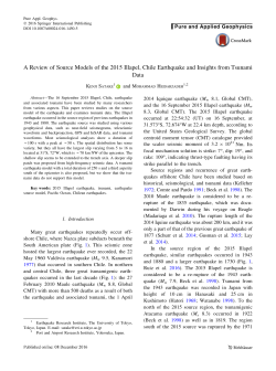 A Review of Source Models of the 2015 Illapel, Chile Earthquake