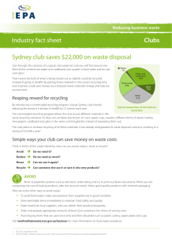 Industry fact sheet Clubs