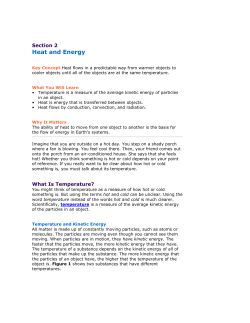 Section 2 Heat and Energy
