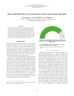 Dice in the Black Box: User Experiences with an Inscrutable Algorithm