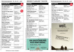 Programm DL. - Bremer Filmkunsttheater