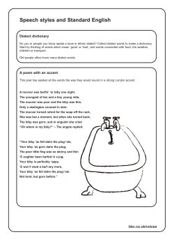 Speech styles and Standard English