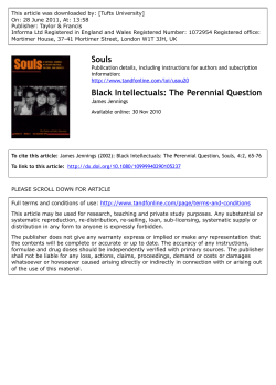 Black Intellectuals: The Perennial Question