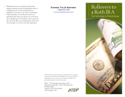 Rollovers to a Roth IRA - Economy Tax and Insurance Albertville