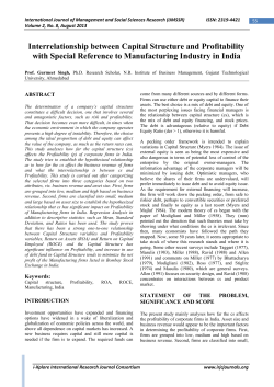 Interrelationship between Capital Structure and Profitability with