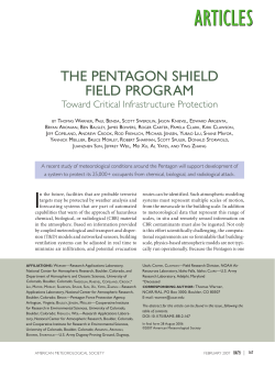 the pentagon shield field program - NCAR-RAL