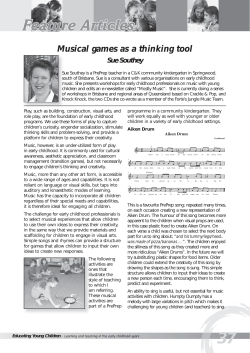 Musical games as a thinking tool