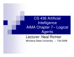 Logical Agents - Montana State University