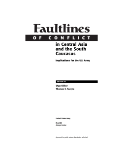 Faultlines of Conflict in Central Asia and the South Caucasus