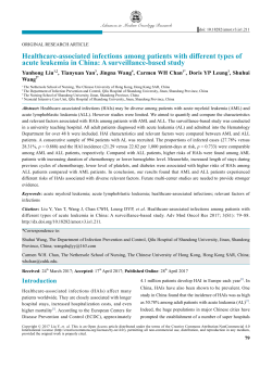 Healthcare-associated infections among patients with different types