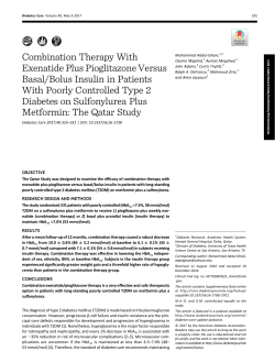 Combination Therapy With Exenatide Plus