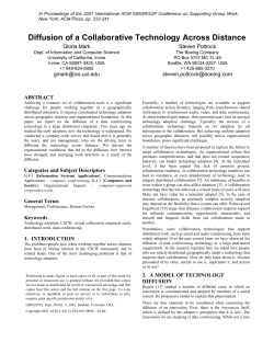 Diffusion of a Collaborative Technology Across Distance