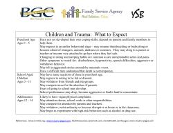 Children and Trauma: What to Expect