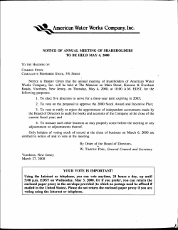 merican Water Works Compa~y. Inc.