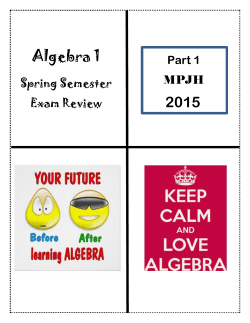 Algebra Sem Exam Review_Part 1