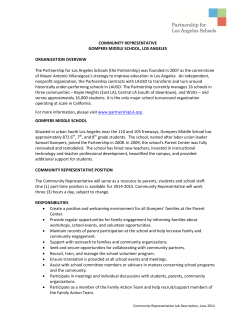 COMMUNITY REPRESENTATIVE GOMPERS MIDDLE SCHOOL