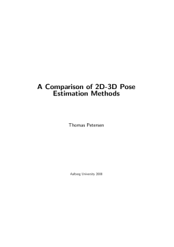 A Comparison of 2D-3D Pose Estimation Methods