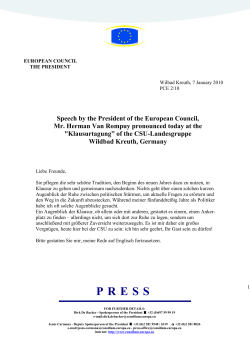 Klausurtagung - Council of the European Union