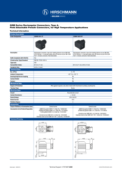 GDM Series Rectangular Connectors, Type A, Field Attachable