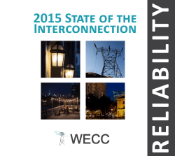 2015 State of the Interconnection - Western Electricity Coordinating