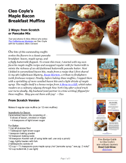 Cleo Coyle`s Maple Bacon Breakfast Muffins