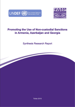 Promoting the Use of Non-custodial Sanctions in Armenia