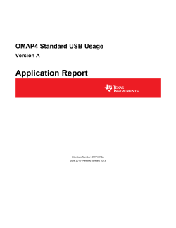 OMAP4 Standard USB Usage (Rev. A)