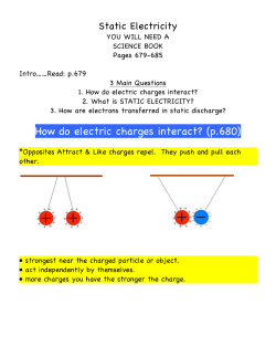 Static Electricity Notes - Independent School District 196