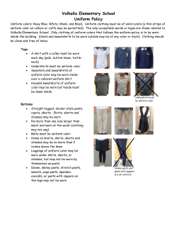 Valhalla Elementary School Uniform Policy