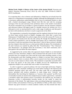 Michael Scott, Delphi: A History of the Center of the Ancient World