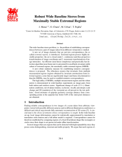 Robust Wide Baseline Stereo from Maximally Stable Extremal Regions