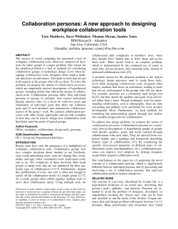 Collaboration personas - UCSC directory of individual websites