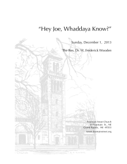 Hey Joe, Whaddaya Know?