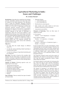 Agricultural Marketing in India