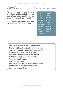 ow/Vowel Spelling: ou, ow, ough