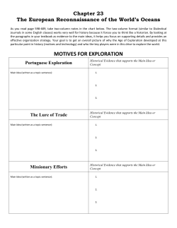 motives for exploration