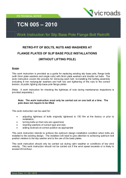 Technical Notice TCN 005 - Slip Base Pole Flange Bolt